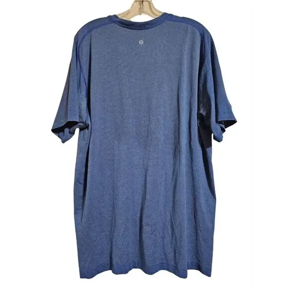Lululemon Metal Vent Stretch Crew Neck‎ T-Shirt Blue Men's Size XXL - Picture 3 of 7